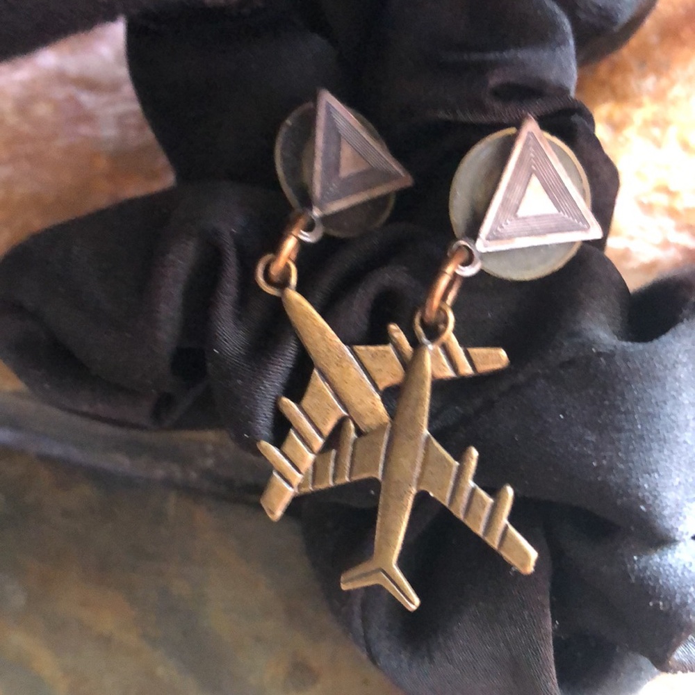 Airplane Travel Boho Dangling Charm Earrings